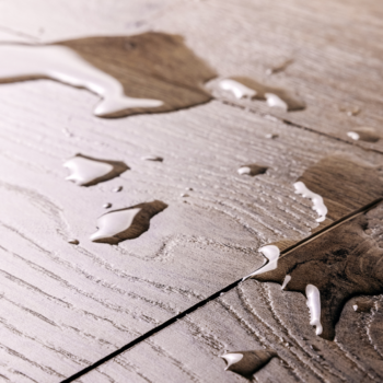 Water damage on flooring